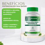 Tadalaf 5mg + Arginina 1g - 180 cápsulas