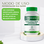 Tadalaf 5mg + Arginina 1g - 180 cápsulas