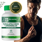 Tadalaf 10mg + Arginina 1g - 60 cápsulas