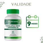 Tadalaf 10mg + Arginina 1g - 60 cápsulas