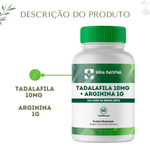 Tadalaf 10mg + Arginina 1g - 60 cápsulas