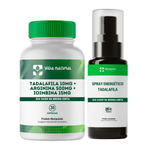 Kit Tadalafila 10mg + Arginina 500mg + Ioimbina 15mg - 30 Cápsulas com Spray Energético Tadala 20ml - Vida Natural