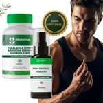 Kit Tadalafila 10mg + Arginina 500mg + Ioimbina 15mg - 30 Cápsulas com Spray Energético Tadala 20ml - Vida Natural
