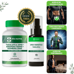 Kit Tadalafila 10mg + Arginina 500mg + Ioimbina 15mg - 30 Cápsulas com Spray Energético Tadala 20ml - Vida Natural