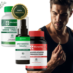 Coenzima Q10 100mg + PQQ 10mg - 60 Cápsulas com Spray Energético 20ml - Vitalidade e Energia com Vasodilatador Premium Pump - 60 Cápsulas 