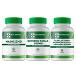 Kit Ginseng Panax 500mg - 60 Cápsulas com Tadalaf 10mg + Ocitocina 10ui + Arginina 500mg - 60 Cápsulas com NADH 10mg - 60 Cápsulas 