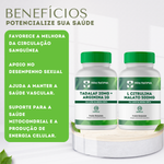 1 un Tadalaf 20mg + Arginina 1g - 180 cápsulas  + BRINDE 1 un L-Citrulina Di Malato 500mg - 120 Cápsulas  