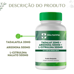Tadalaf 20mg + Arginina 500mg + L-Citrulina Malato 500mg 