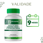 Tadalaf 10mg + Arginina 500mg + L-Citrulina Malato 500mg - Vida Natural 