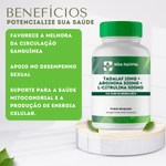 Tadalaf 10mg + Arginina 500mg + L-Citrulina Malato 500mg - Vida Natural 