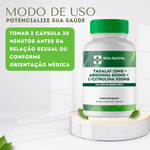 Tadalaf 10mg + Arginina 500mg + L-Citrulina Malato 500mg - Vida Natural 