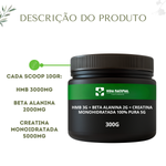 HMB 3g + Beta Alanina 2g + Creatina Monohidratada 100% Pura 5g - 300g 