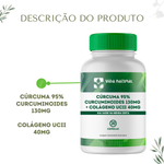 Cúrcuma 95% curcuminoides 130mg + Colágeno UCII 40mg - 30 cápsulas