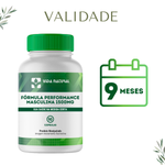 Fórmula Performance Masculina - Feno Grego 200mg, Arginina 200mg, Turkesterone 200mg, Tribullus Terrestris 200mg, Maca Peruana 200mg, Long Jack 200mg, Catuaba 100mg, Marapuama 100mg, Zinco 5mg, Vit B6 1mg, Vit B12 45mcg - 90 cápsulas