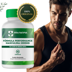 Fórmula Performance Masculina - Feno Grego 200mg, Arginina 200mg, Turkesterone 200mg, Tribullus Terrestris 200mg, Maca Peruana 200mg, Long Jack 200mg, Catuaba 100mg, Marapuama 100mg, Zinco 5mg, Vit B6 1mg, Vit B12 45mcg - 90 cápsulas