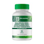  FÓRMULA SAÚDE E VITALIDADE NA MENOPAUSA - Maca Peruana 400mg + Panax Ginseng Coreano  200mg + Rhodiola Rosea 150mg + Mucuna Pruriens 150mg + Vit E 200UI + Damilib 100mg - 90 Cápsulas  