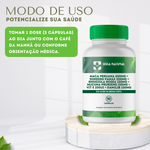  FÓRMULA SAÚDE E VITALIDADE NA MENOPAUSA - Maca Peruana 400mg + Panax Ginseng Coreano  200mg + Rhodiola Rosea 150mg + Mucuna Pruriens 150mg + Vit E 200UI + Damilib 100mg - 90 Cápsulas  