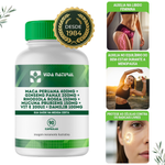  FÓRMULA SAÚDE E VITALIDADE NA MENOPAUSA - Maca Peruana 400mg + Panax Ginseng Coreano  200mg + Rhodiola Rosea 150mg + Mucuna Pruriens 150mg + Vit E 200UI + Damilib 100mg - 90 Cápsulas  
