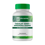 Tadalaf 20mg + Arginina 500mg - Vida Natural