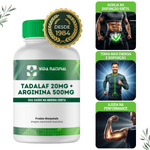 Tadalaf 20mg + Arginina 500mg - Vida Natural