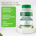 NAC (N-Acetil Cisteína) 600mg - 60 Cápsulas