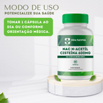 NAC (N-Acetil Cisteína) 600mg - 60 Cápsulas