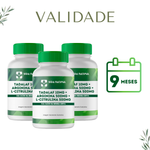 Tadalaf 10mg + Arginina 500mg + L-Citrulina Malato 500mg - COMPRE 2 LEVE 3 