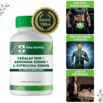 Tadalaf 5mg + Arginina 500mg + L-Citrulina Malato 500mg - Vida Natural 