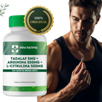 Tadalaf 5mg + Arginina 500mg + L-Citrulina Malato 500mg - Vida Natural 