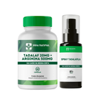 Kit 1 Tadalaf 20mg + Arginina 500mg - 60 Cápsulas com 1 Spray Tadala  20mg - 30ml