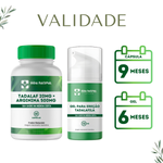 Kit 1 Tadalaf 20mg + Arginina 500mg - 60 Cápsulas com 1 Gel para Ereção Tadalaf 10mg - 50g