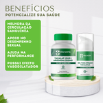 Kit 1 Tadalaf 10mg + Arginina 500mg - 60 Cápsulas com 1 Gel para Ereção Tadalaf 10mg - 50g