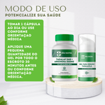 Kit 1 Tadalaf 5mg + Arginina 500mg - 60 Cápsulas com 1 Gel para Ereção Tadalaf 10mg - 50g