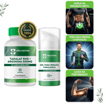 Kit 1 Tadalaf 5mg + Arginina 500mg - 60 Cápsulas com 1 Gel para Ereção Tadalaf 10mg - 50g