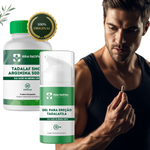 Kit 1 Tadalaf 5mg + Arginina 500mg - 60 Cápsulas com 1 Gel para Ereção Tadalaf 10mg - 50g