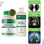 Kit 1 Tadalaf 10mg + Arginina 500mg - 60 Cápsulas com 1  Minoxidil 5% + Finasterida 1% 120 ml 