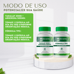 Kit 1 Tadalaf 20mg + Arginina 500mg - 60 Cápsulas com 1  Fórmula TPC  (Terapia Pós Ciclo) - 60 Cápsulas