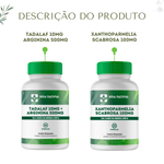 Kit 1 Tadalaf 10mg + Arginina 500mg - 60 Cápsulas com 1  Xanthoparmelia Scabrosa 100mg - 30 Cápsulas