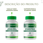Kit 1 Tadalaf 20mg + Arginina 500mg - 60 Cápsulas com 1  Xanthoparmelia Scabrosa 100mg - 30 Cápsulas