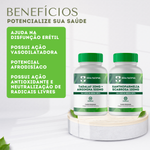 Kit 1 Tadalaf 20mg + Arginina 500mg - 60 Cápsulas com 1  Xanthoparmelia Scabrosa 100mg - 30 Cápsulas