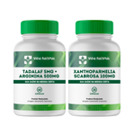 Kit 1 Tadalaf 5mg + Arginina 500mg - 60 Cápsulas com 1  Xanthoparmelia Scabrosa 100mg - 30 Cápsulas