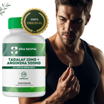 Tadalaf 10mg + Arginina 500mg - 120 Cápsulas 