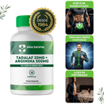 Tadalaf 20mg + Arginina 500mg - 30 Cápsulas 