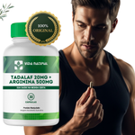 Tadalaf 20mg + Arginina 500mg - 30 Cápsulas 