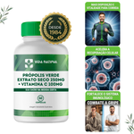 Própolis Verde Extrato Seco 250mg  + Vitamina C 100mg - 60 Cápsulas 