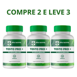 Testo Pro + (Long jack 400mg + Tadalafila 5mg + Epimedium 200mg + Turkesterone 200mg) - 120 Cápsulas  COMPRE 2 LEVE 3
