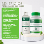 Minoxidil 5% + Finasterida 1% 120 ml com Fórmula Performance Masculina - 90 cápsulas