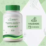 Melatonina - Equilíbrio do Sono e da Ansiedade  VidaVet - 30 cápsulas