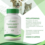 Melatonina - Equilíbrio do Sono e da Ansiedade  VidaVet - 30 cápsulas