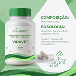 Melatonina - Equilíbrio do Sono e da Ansiedade  VidaVet - 30 cápsulas
